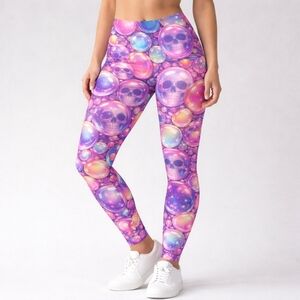 Colorful Skull Print Leggings